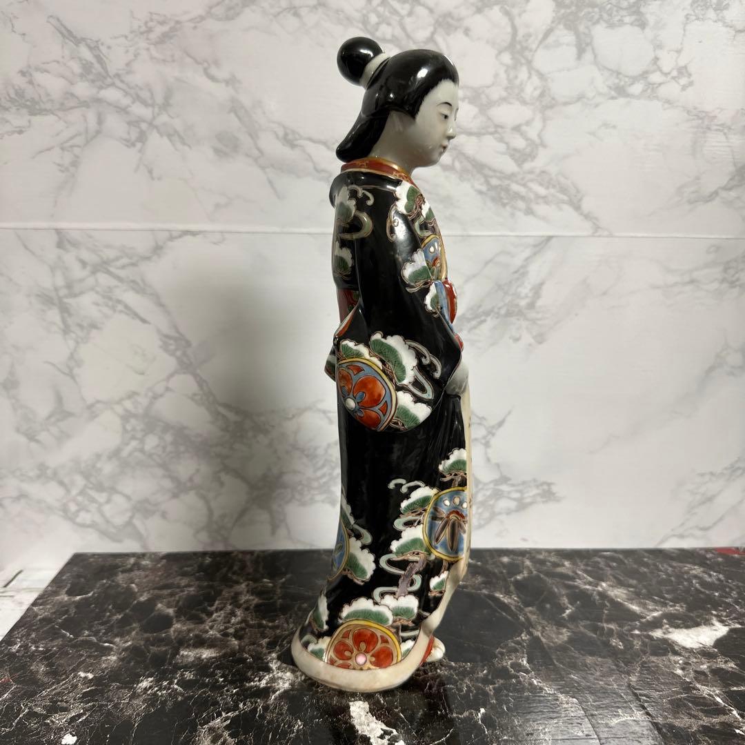 江戸時代、元禄柿右衛門様式、古伊万里、極上、細工、美人人形。