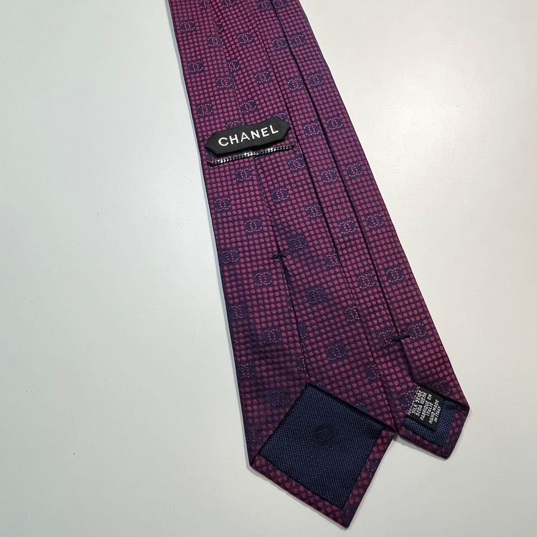 ✨極美品✨ CHANEL シャネル　ネクタイ　ココマーク　ドット　ビジネス