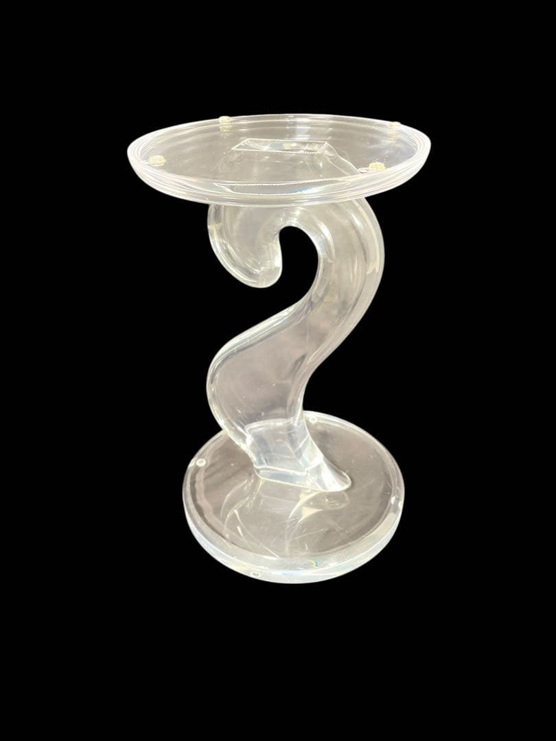 HR477 【レア高級】HAZIZA ガラステーブル　コーヒーテーブル