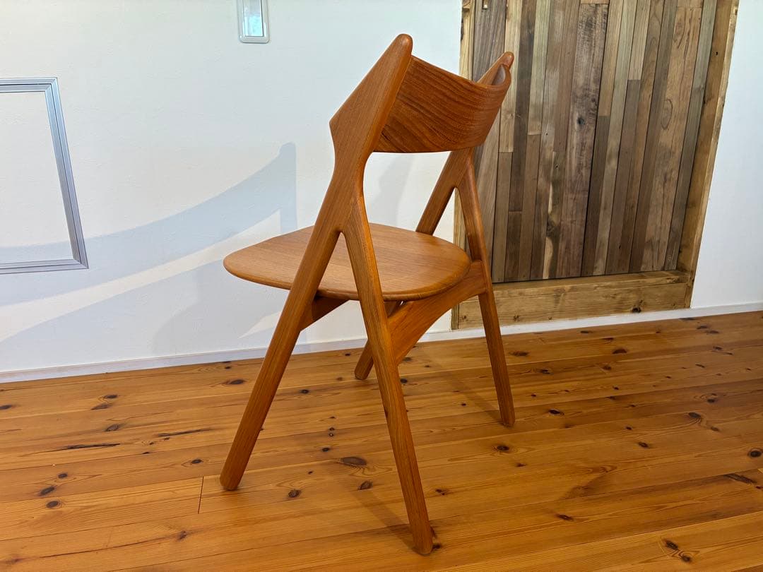 チーク　チェア　美品CHLOROS Scissors ❶　木製　クロロス北欧家具