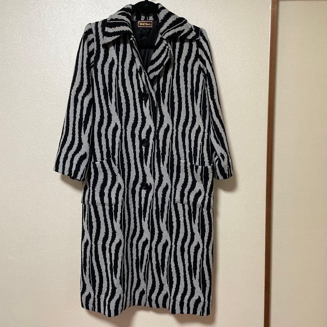 斉藤都世子(TOYOKO SAITO) ゼブラ柄 ロングコート