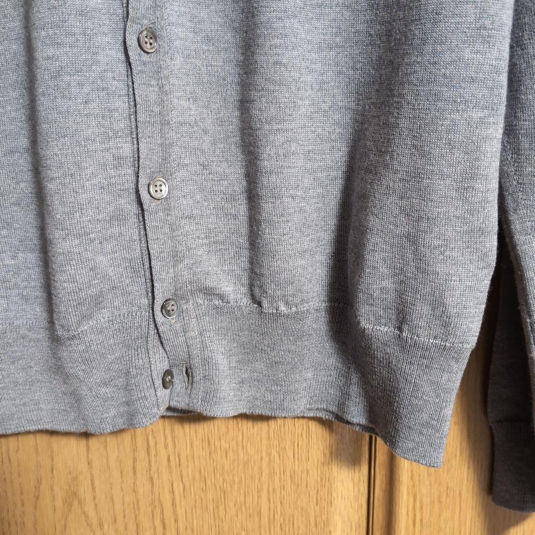 JOHN SMEDLEY ジョンスメドレー　クルーネック襟付きカーディガン