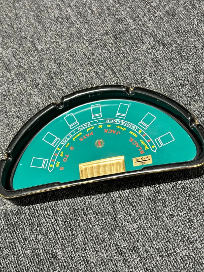 Ｌサイズ 3点セット カジノ 灰皿 ルーレット バカラ ブラックジャック MGM