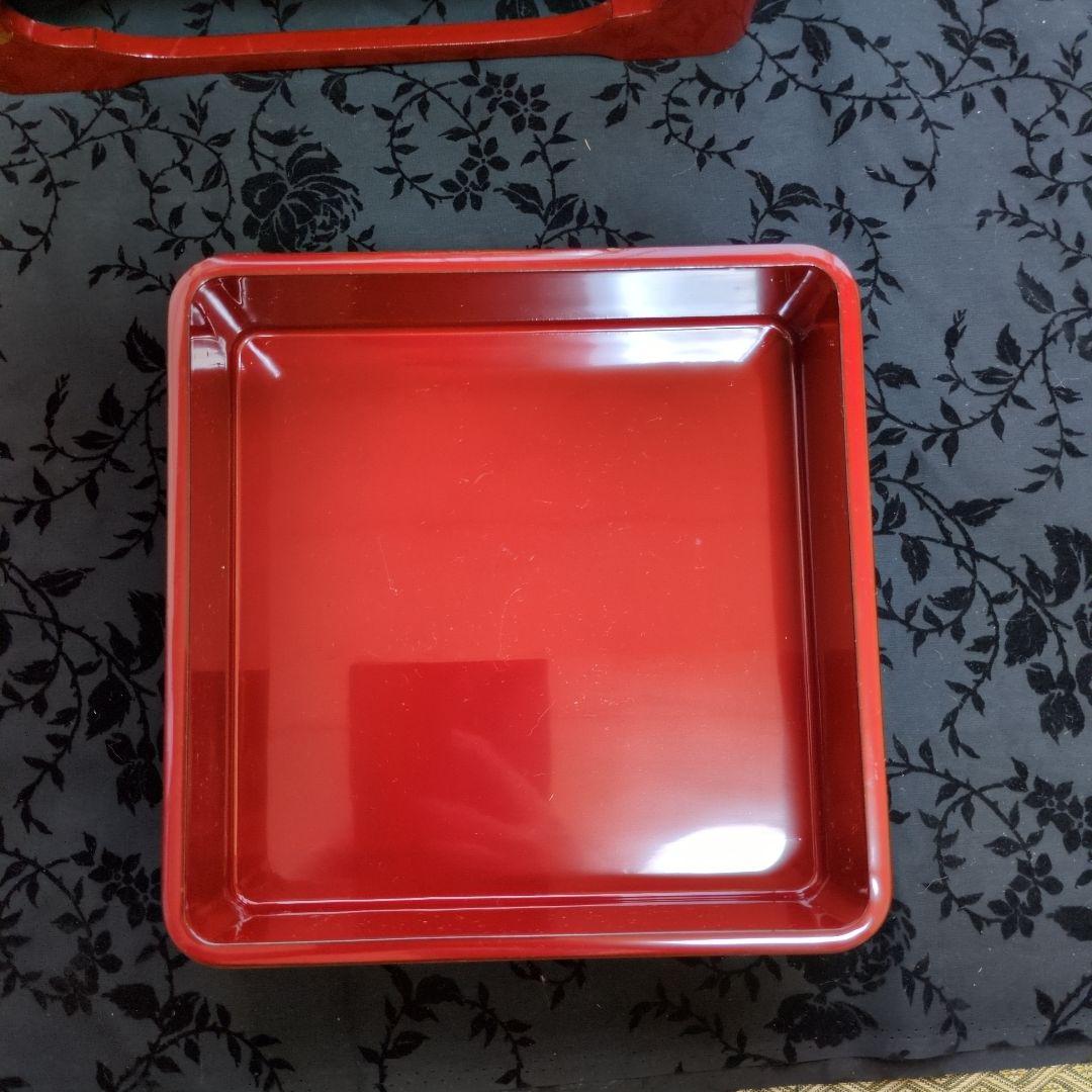 漆器製金色花柄5段重箱