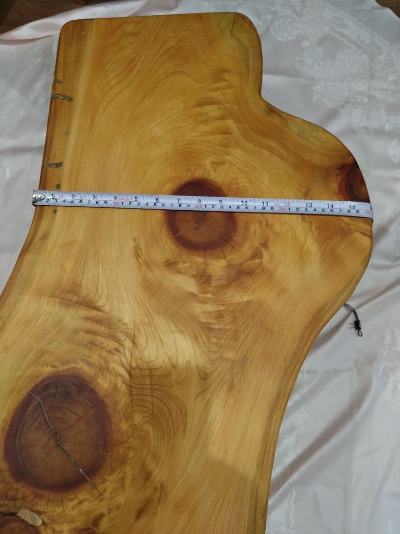 檜のローテーブル⑬値下げ❕樹齢約100年総檜造り耳付テーブル　リビング、ソファー