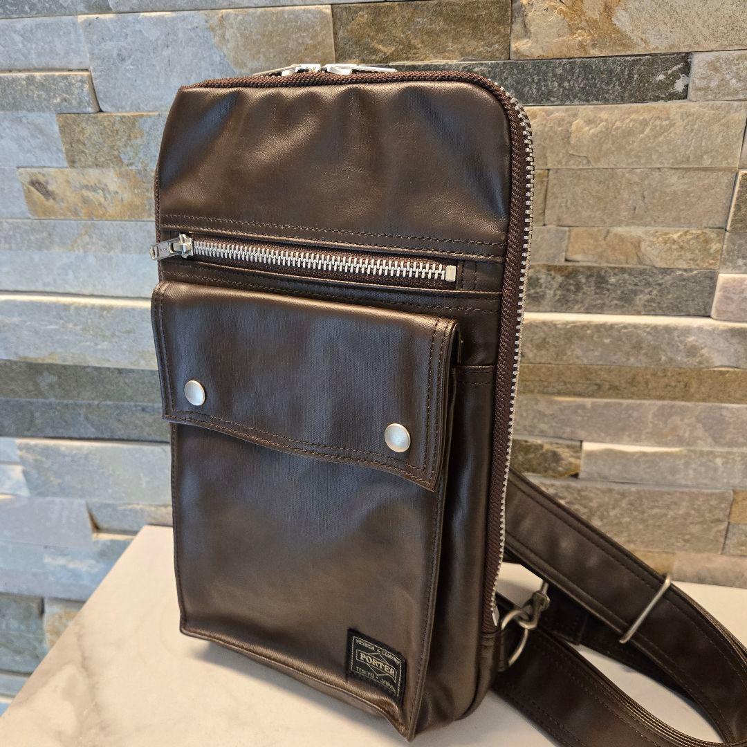 未使用美品　PORTER　ポーター　フリースタイル　ボディバッグ　ワンショルダー