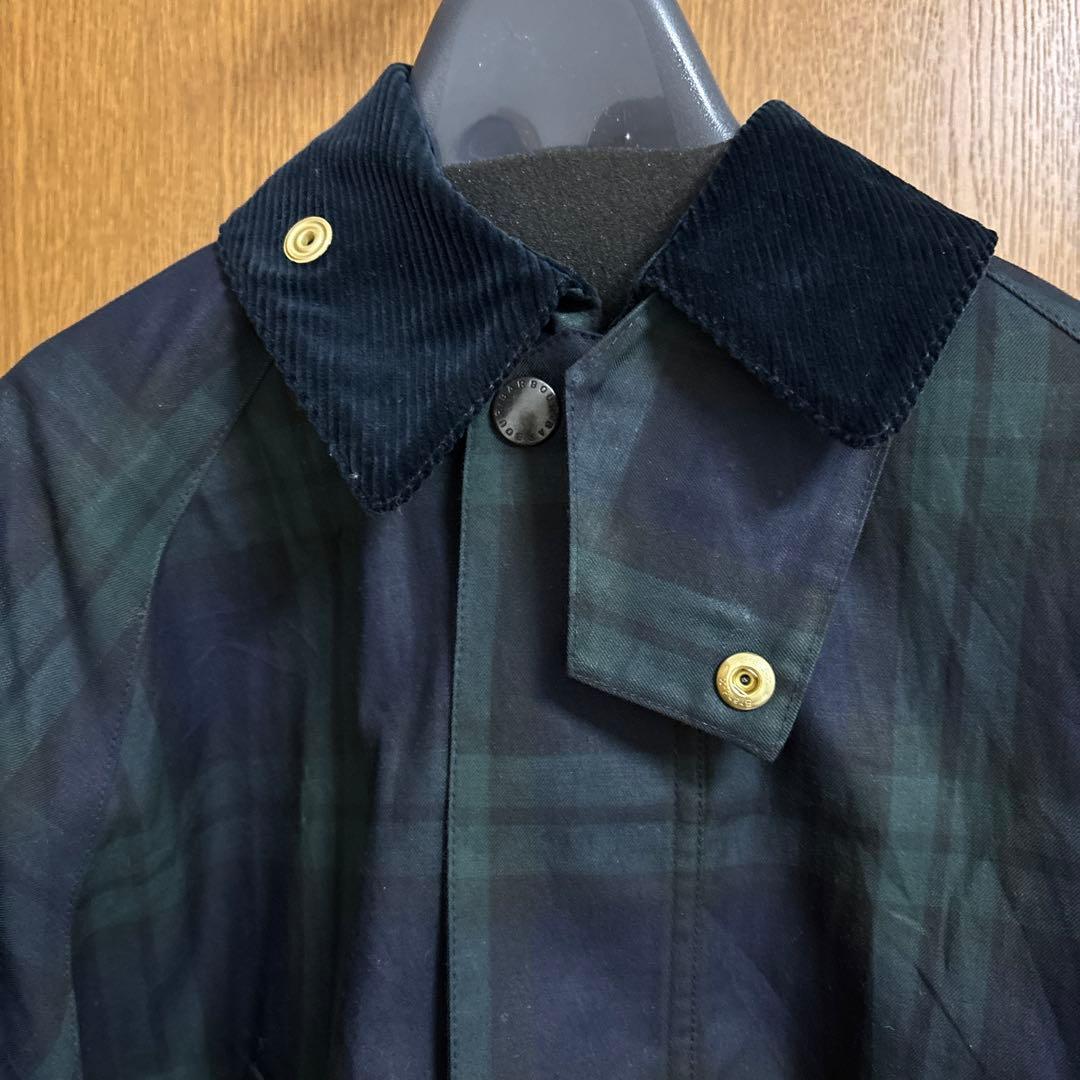 ビームスボーイ別注　Barbour ロングコート　ブラックウォッチ