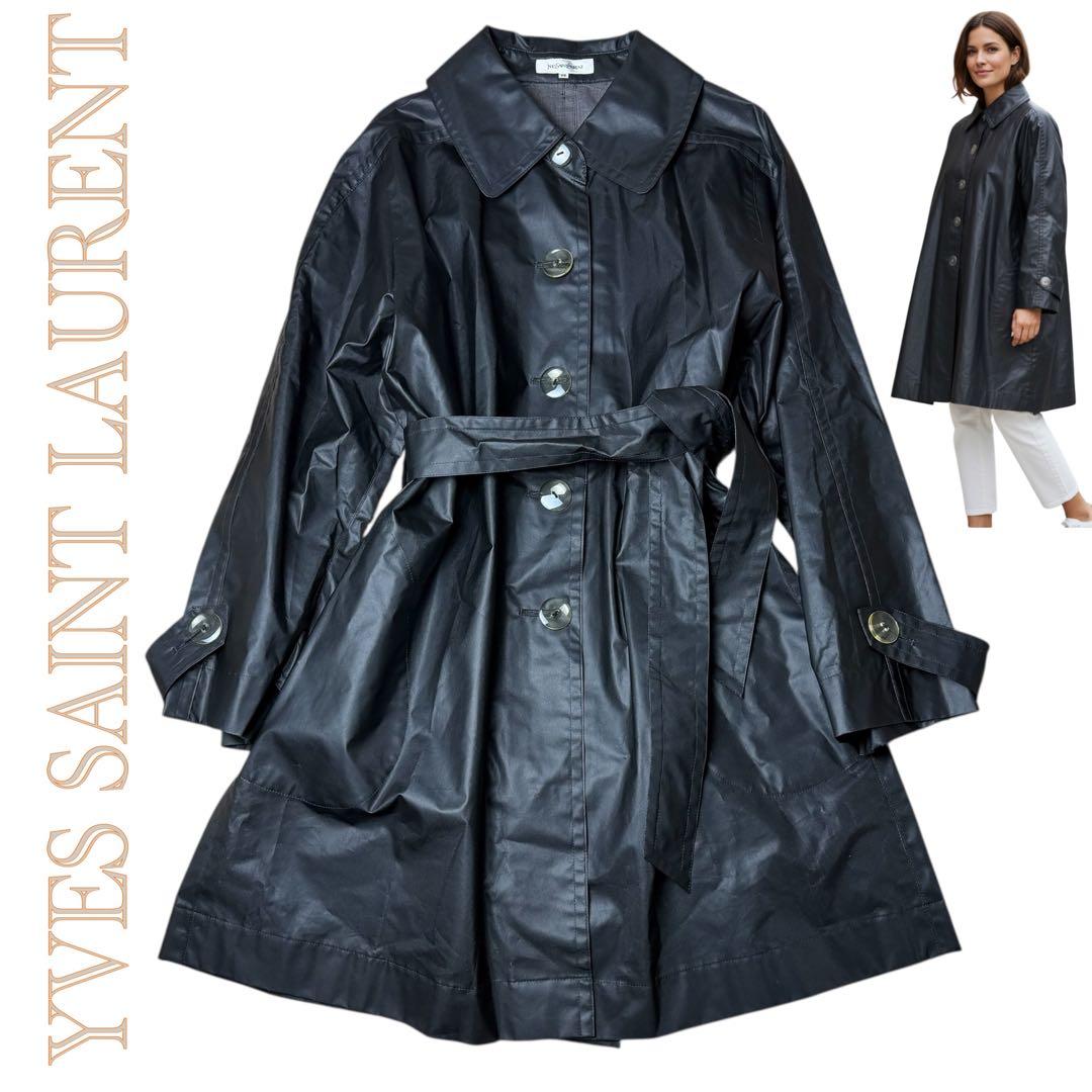 大きい✨イヴ サンローラン トレンチコート ライトアウター ジャケット　ベルト付