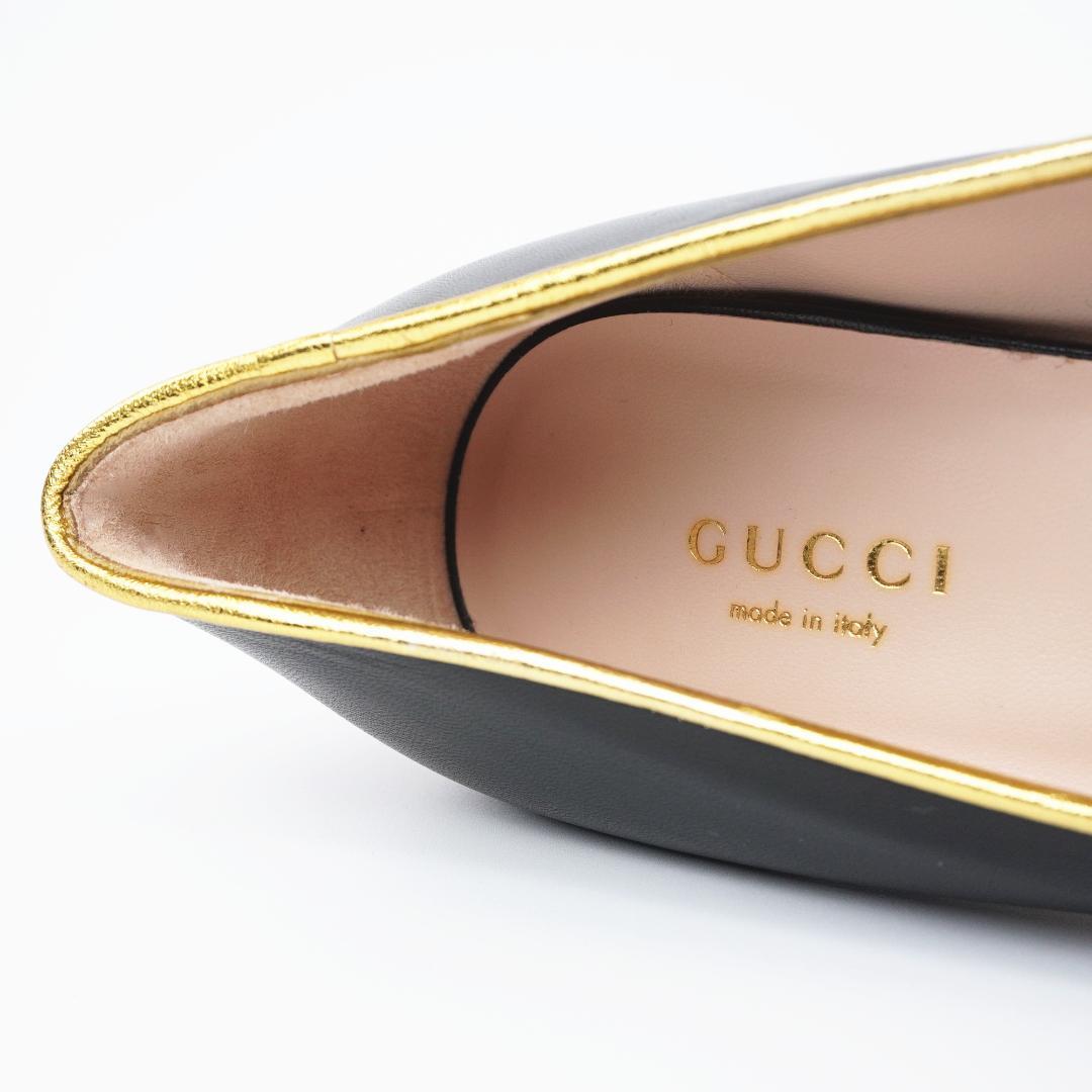 24cm レア Gucci パンプス IT38 パール BEE　新品保存品