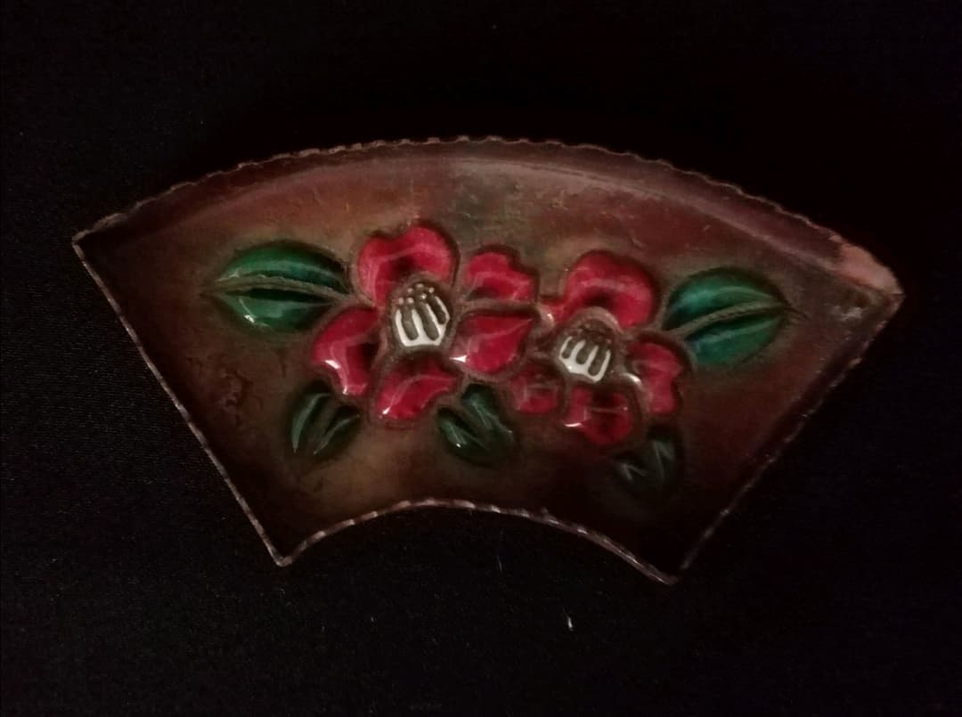 逸品　珍品　安藤七宝A　銅製　槌起七宝　盆　小物入れ　銘々皿　和骨董アンティーク