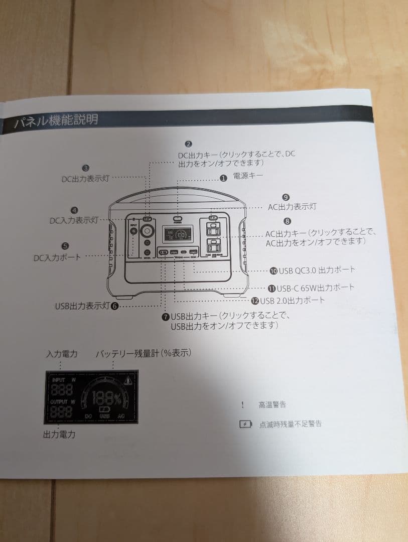 SUPAREE ポータブル電源 大容量 純正弦波 153600mAh 568WH