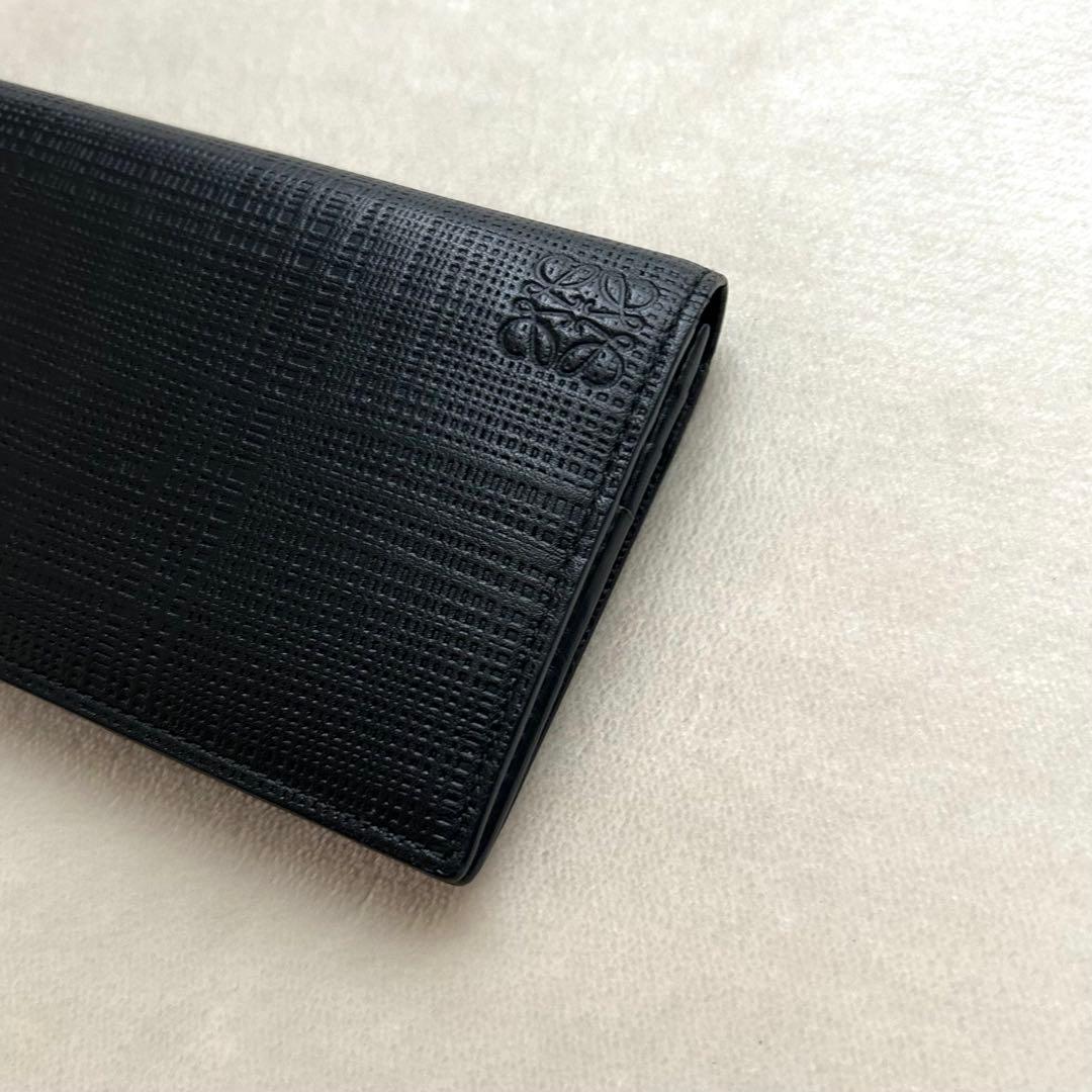 美品 LOEWE ロエベ 長財布 アナグラム 二つ折り財布 黒