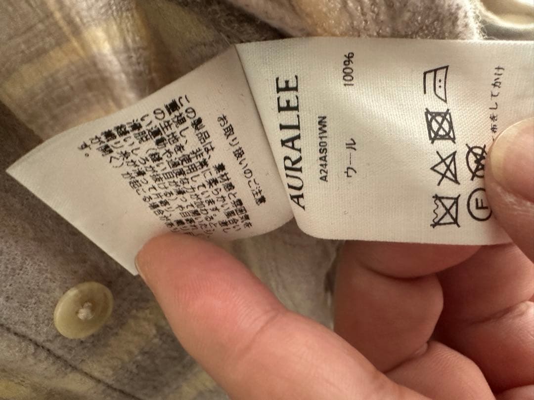r*t様 AURALEEのAURALEE AIRY WOOL CHECK SHI