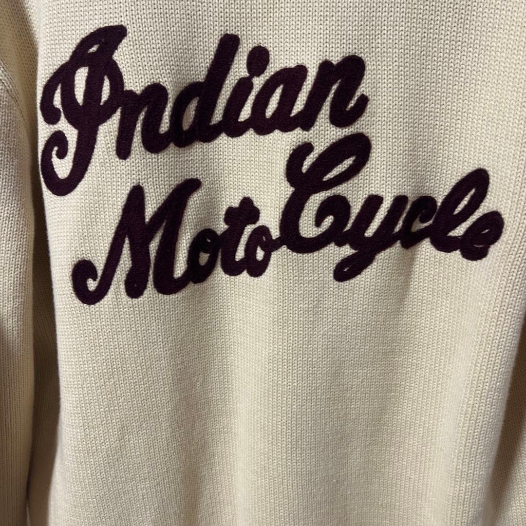 美品　indian motocycle カウチンニット　セーター　綿100%