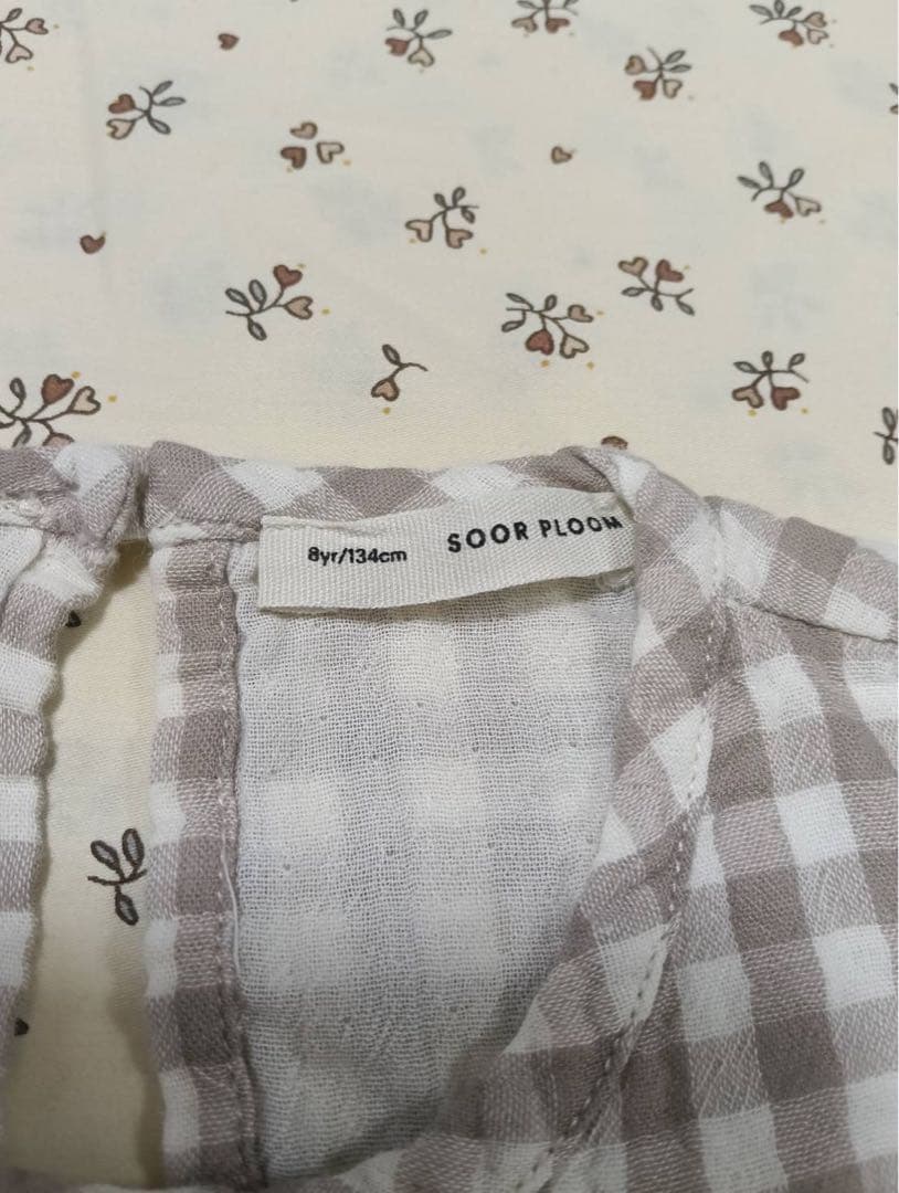 SOOR PLOOMチェック柄ワンピースPedra 8y