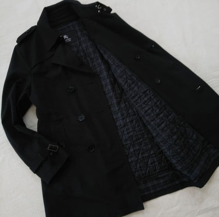 【極美品 L】バーバリーブラックレーベル 中綿入ライナー付トレンチコート