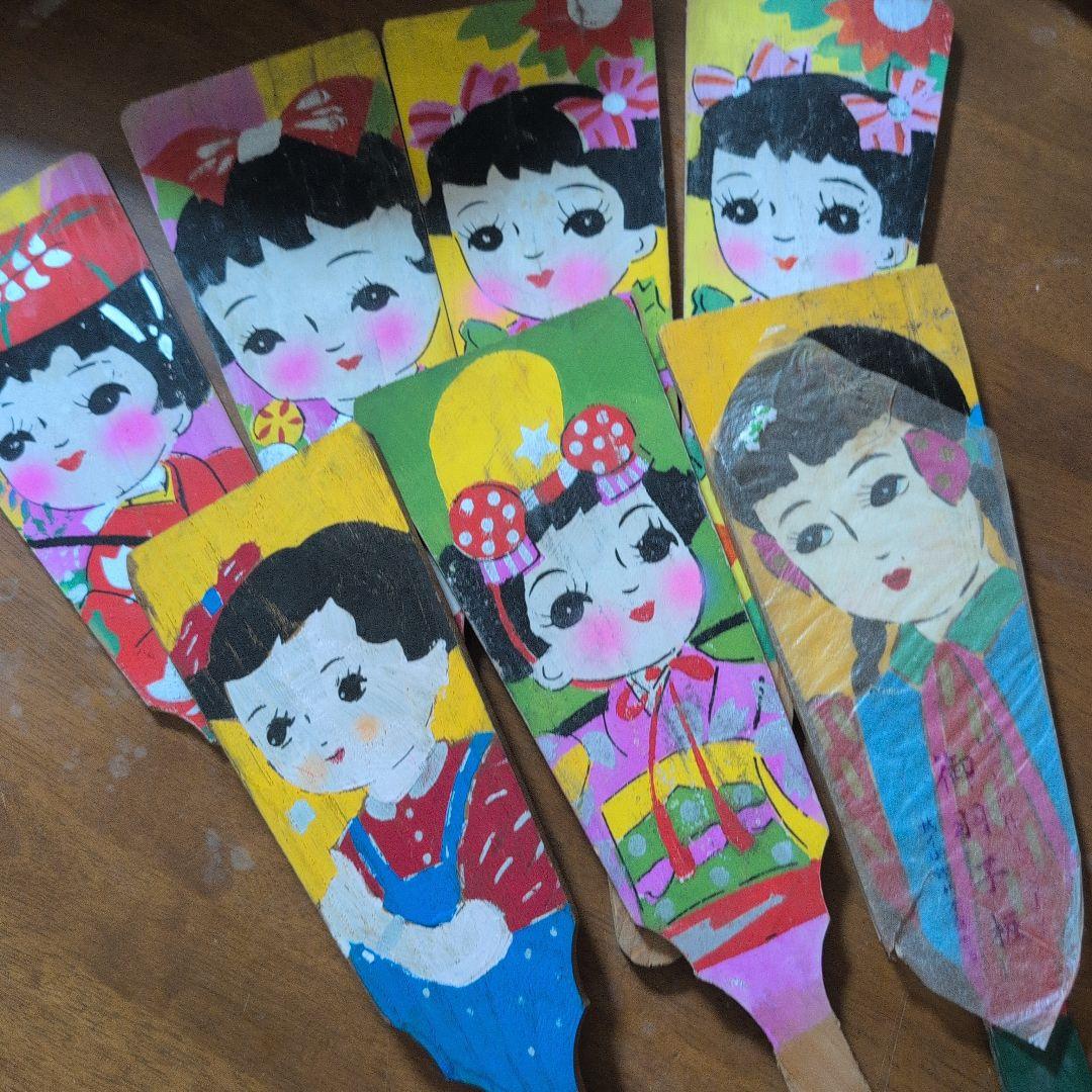 昭和レトロ　アンティーク　羽子板7枚セット販売