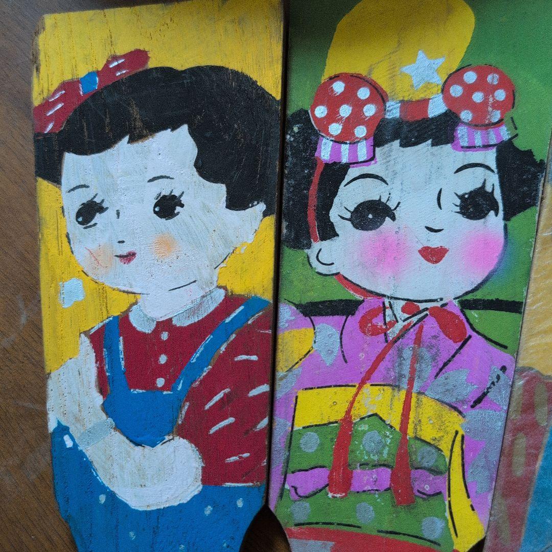 昭和レトロ　アンティーク　羽子板7枚セット販売