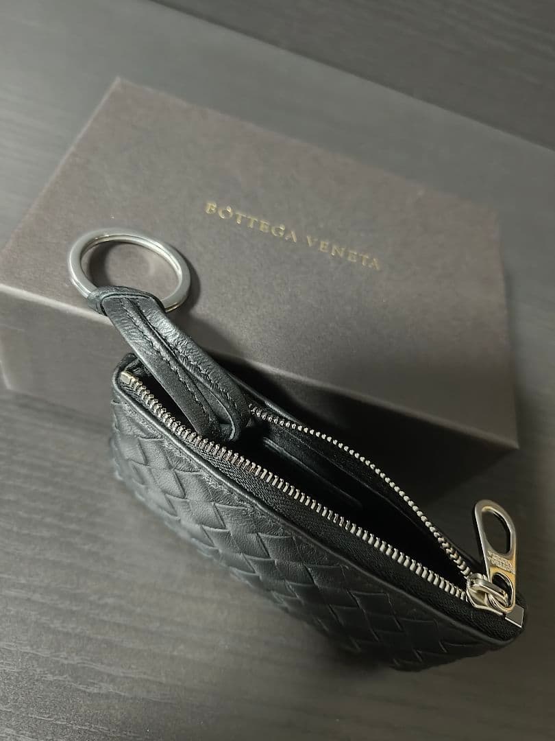 Bottega Veneta ブラックレザーケース　キーケース