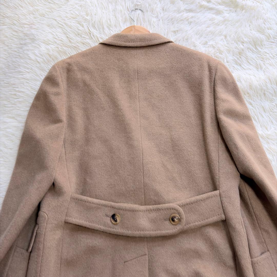 SHINANOYA チェスターコート ポロコート ダブル キャメル50% ロング