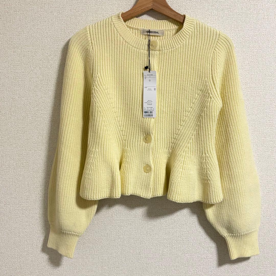 【新品未使用】COCO DEAL ココディール　ペプラムボタンニット　26ss