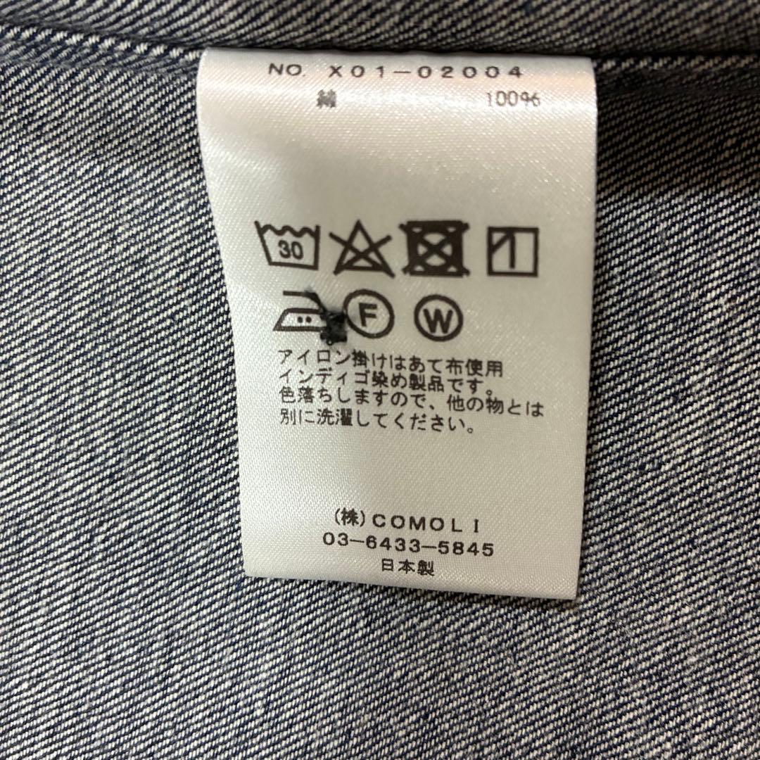 極美品✨23ss COMOLI　デニム コモリシャツ　サイズ2 紺