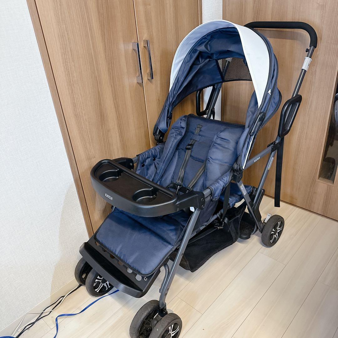 KATOJI カトージ ベビーカー 二人でゴー 2人乗りベビーカー ネイビー