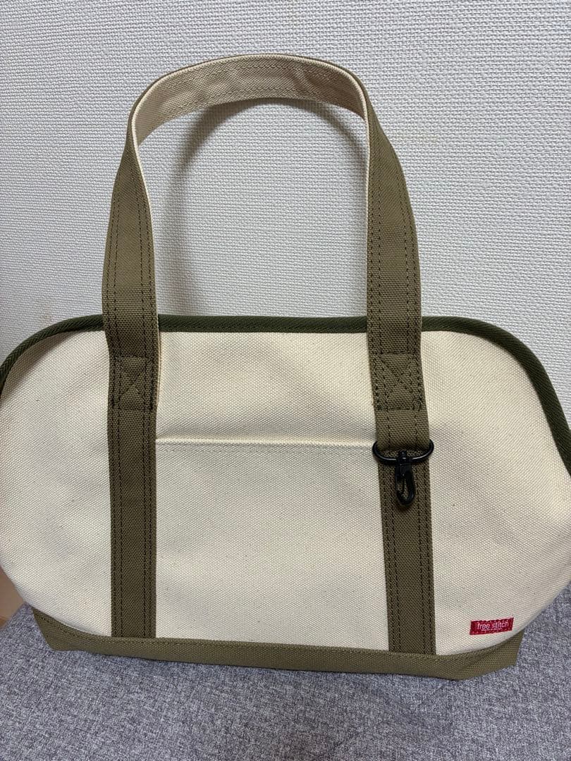 freestitch　スクエア トート　犬用キャンバスキャリーバッグ　底板ボア付