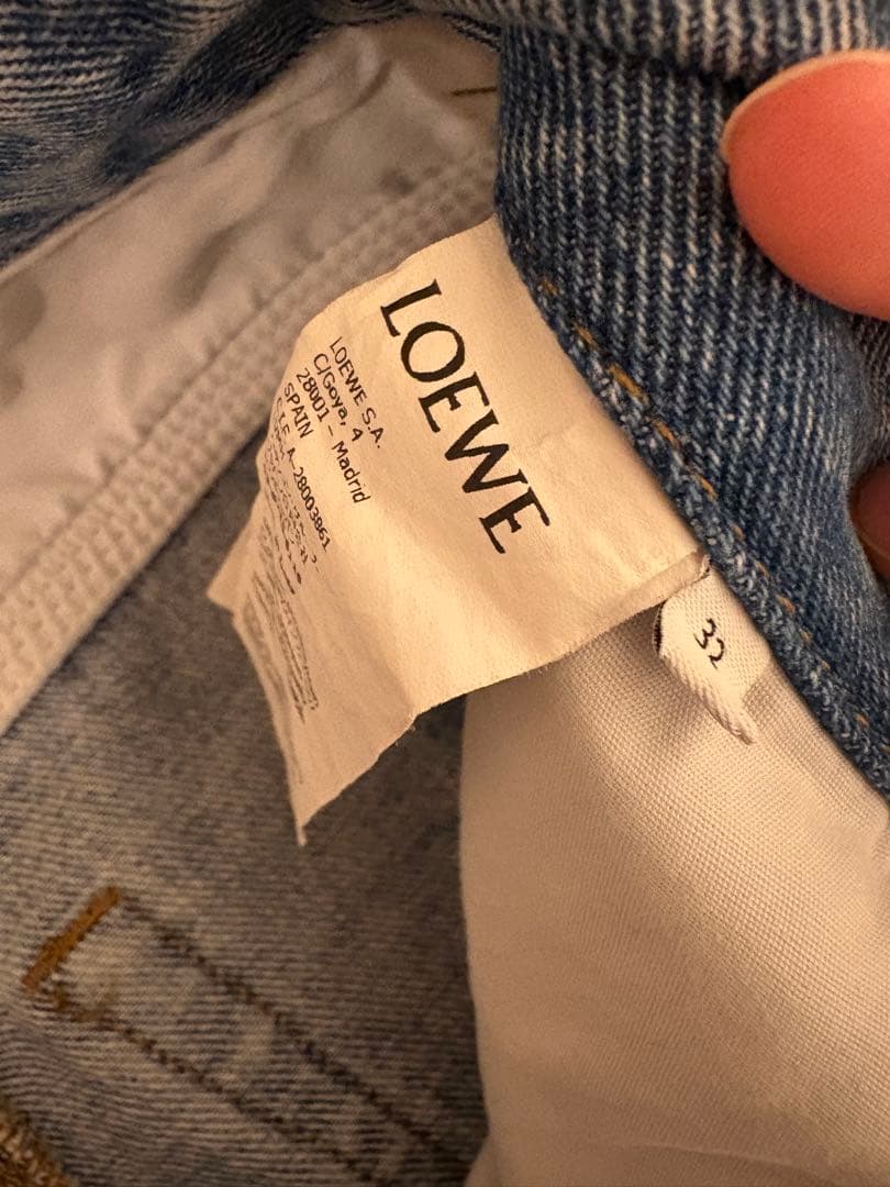 h　LOEWE アナグラム クロップドデニム　３２