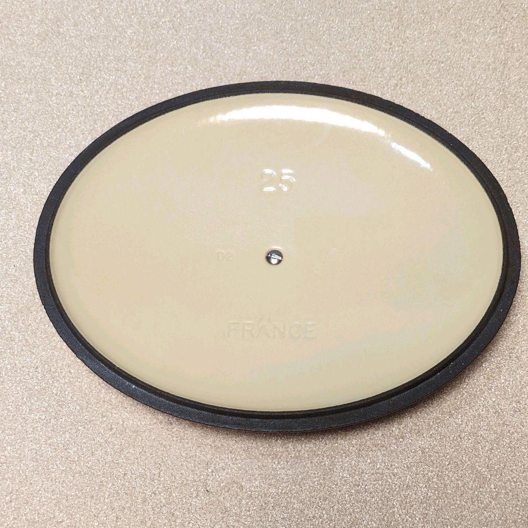 【美品】LE CREUSET ココット オーバル 25 チェリーレッド