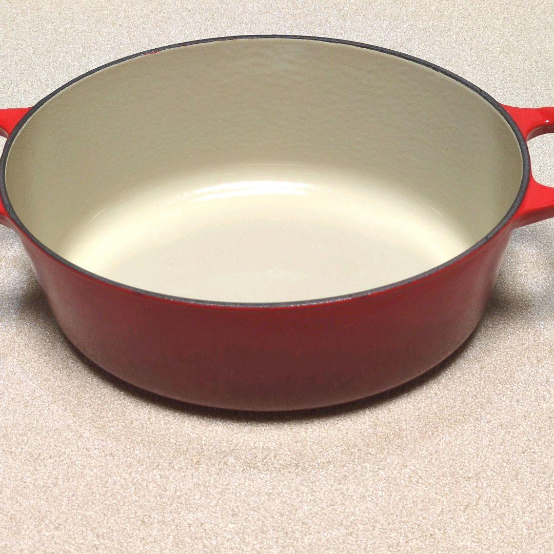 【美品】LE CREUSET ココット オーバル 25 チェリーレッド