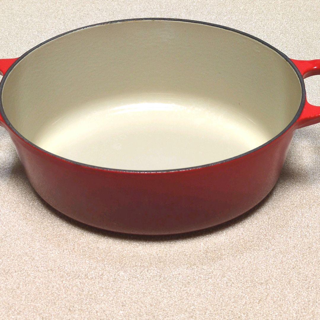 【美品】LE CREUSET ココット オーバル 25 チェリーレッド