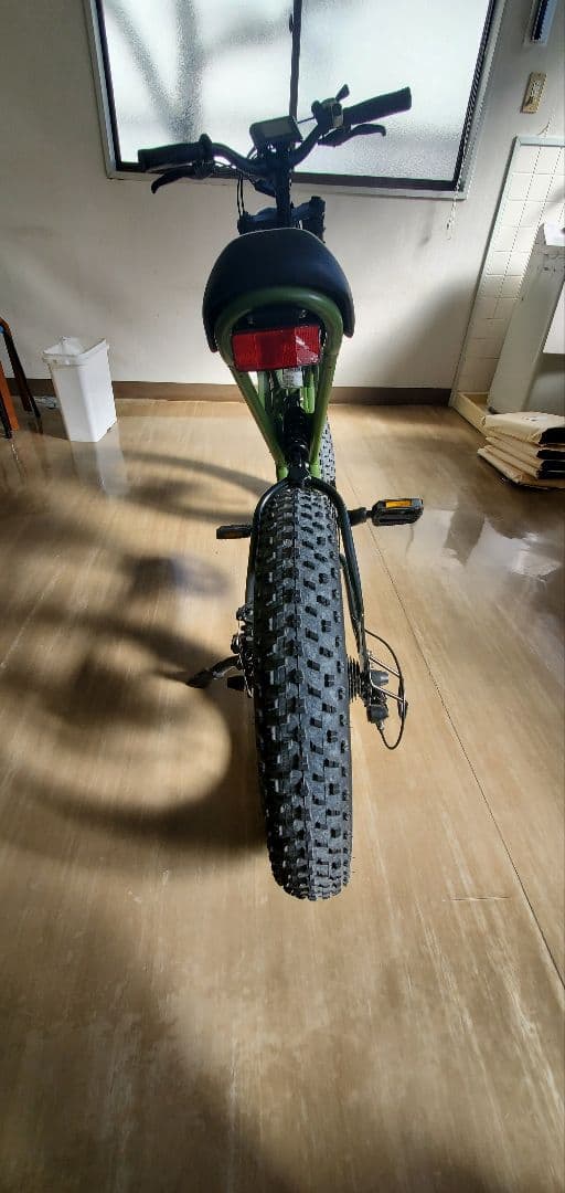 サイクーゴースト緑、電動自転車 走行距離182㎞ 定価198000円