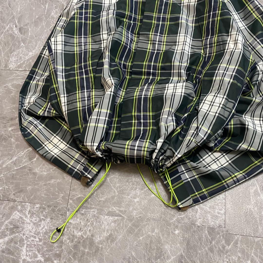 00s Columbia 短丈 shell jacket テック系 チェック S