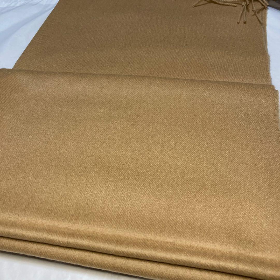 新品 ジョンストンズ カシミヤ100％ 大判ストール キャメル