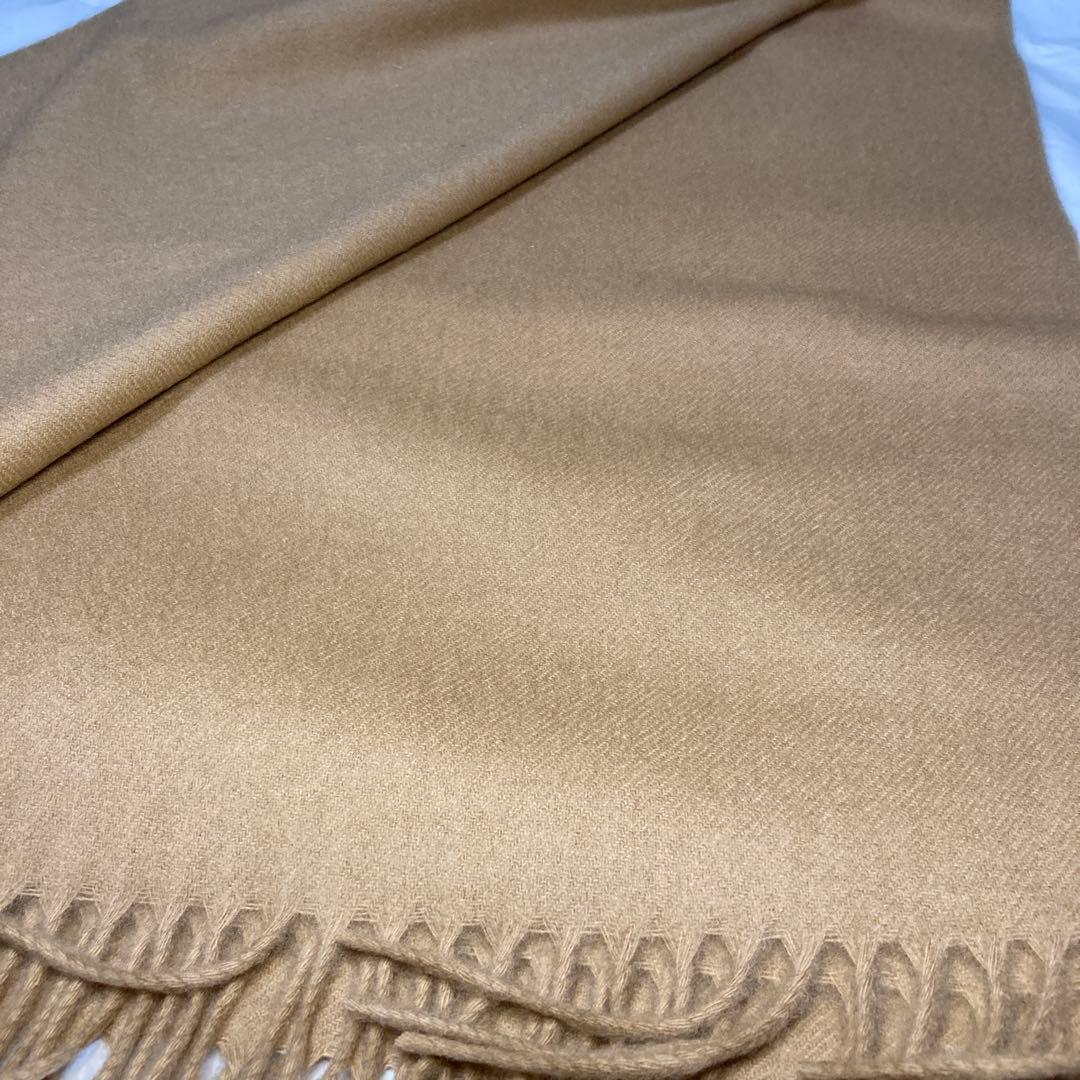 新品 ジョンストンズ カシミヤ100％ 大判ストール キャメル