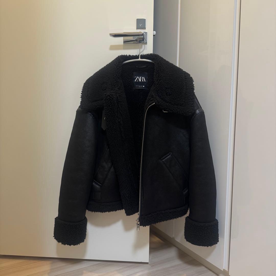 ジャケット・アウター ZARA DOUBLE-FACED BIKER JAKET