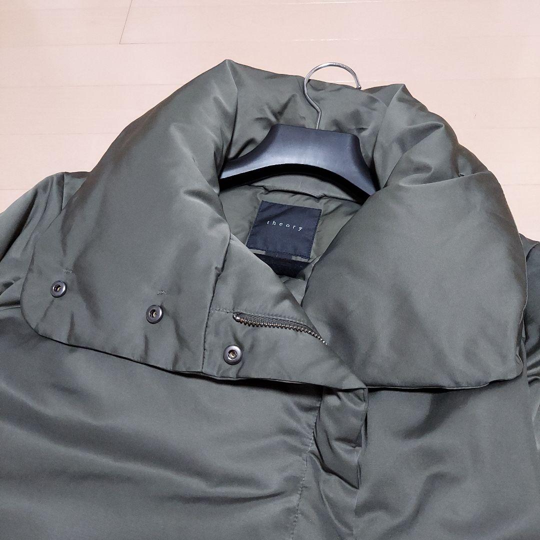 (極美品)theory スタンドカラー ダウンコート カーキ