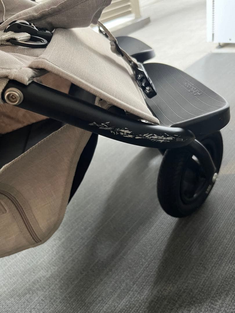 【美品】AirbuggyココダブルEXフロムバースアースサンドベビーカーシート付