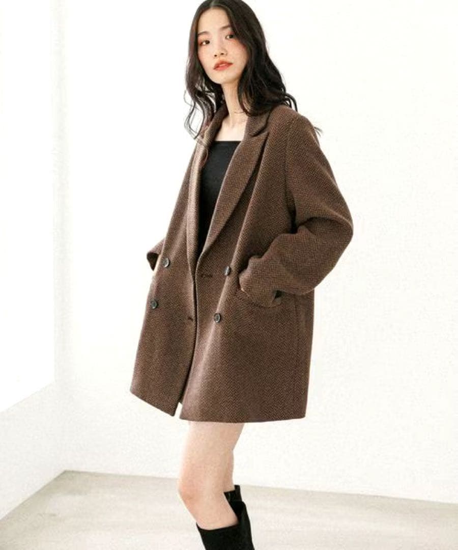 Heather Winter Big Jacket ブラウン