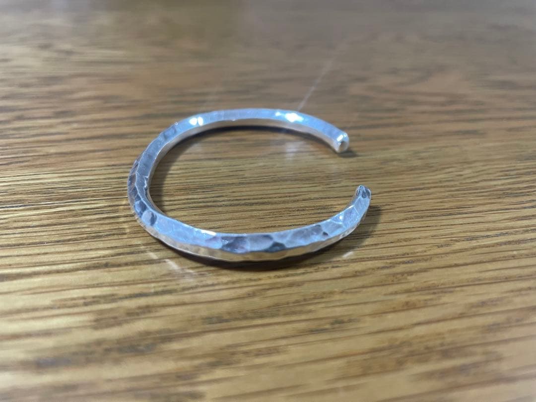 市松　シルバー6面バングル