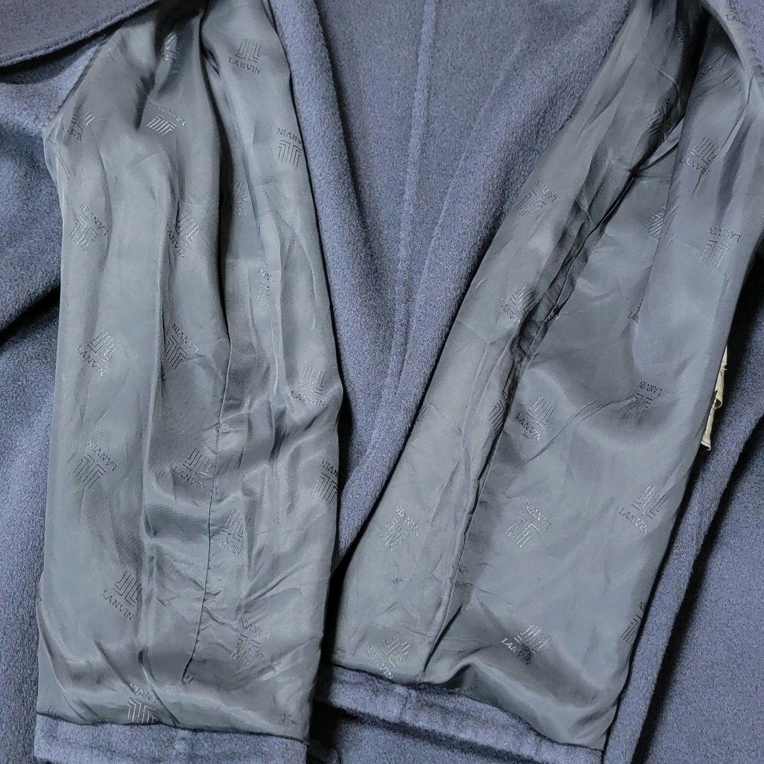 圧巻 羊毛 ダブルフェイス 伊製 ランバン LANVIN ステンカラーコート