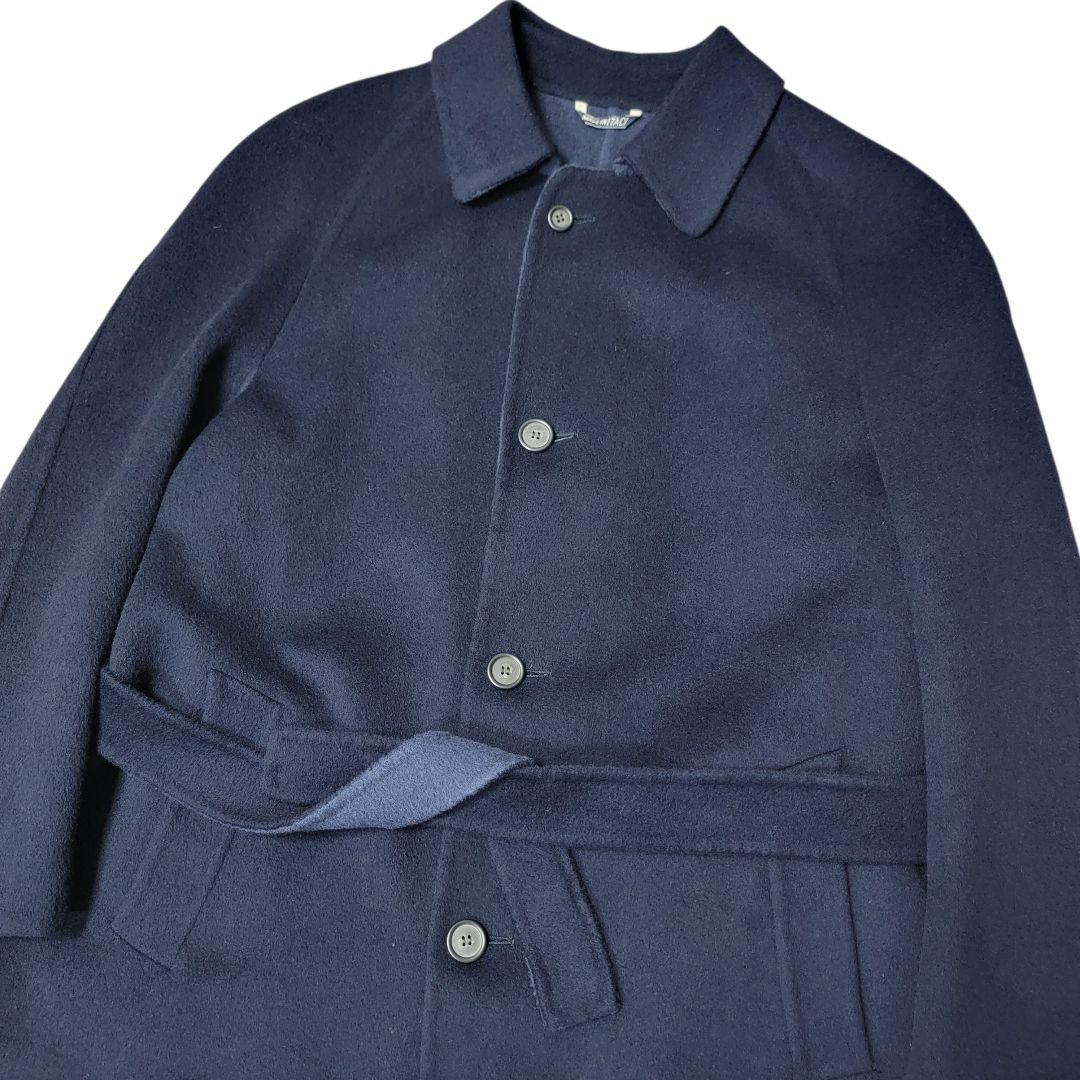 圧巻 羊毛 ダブルフェイス 伊製 ランバン LANVIN ステンカラーコート