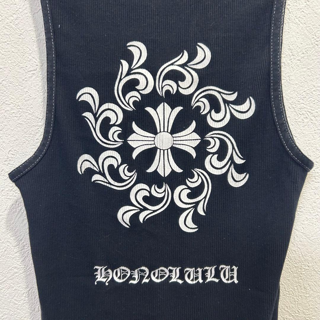 希少chrome hearts クロムハーツ(L)ホノルル限定/黒/タンクトップ