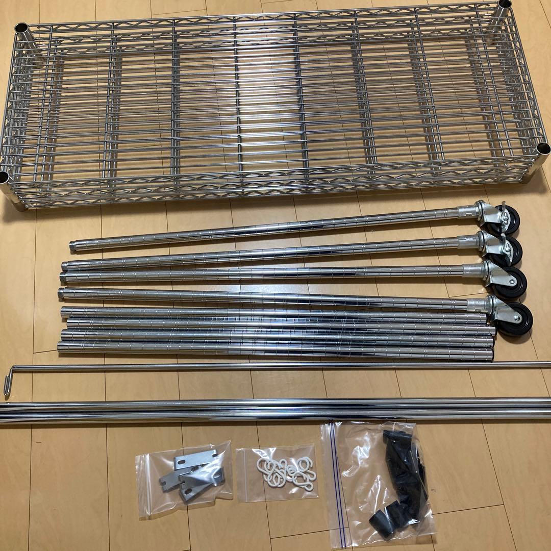スチールラック　ワードローブ　メタルラック　120　クローゼット　ハンガーラック