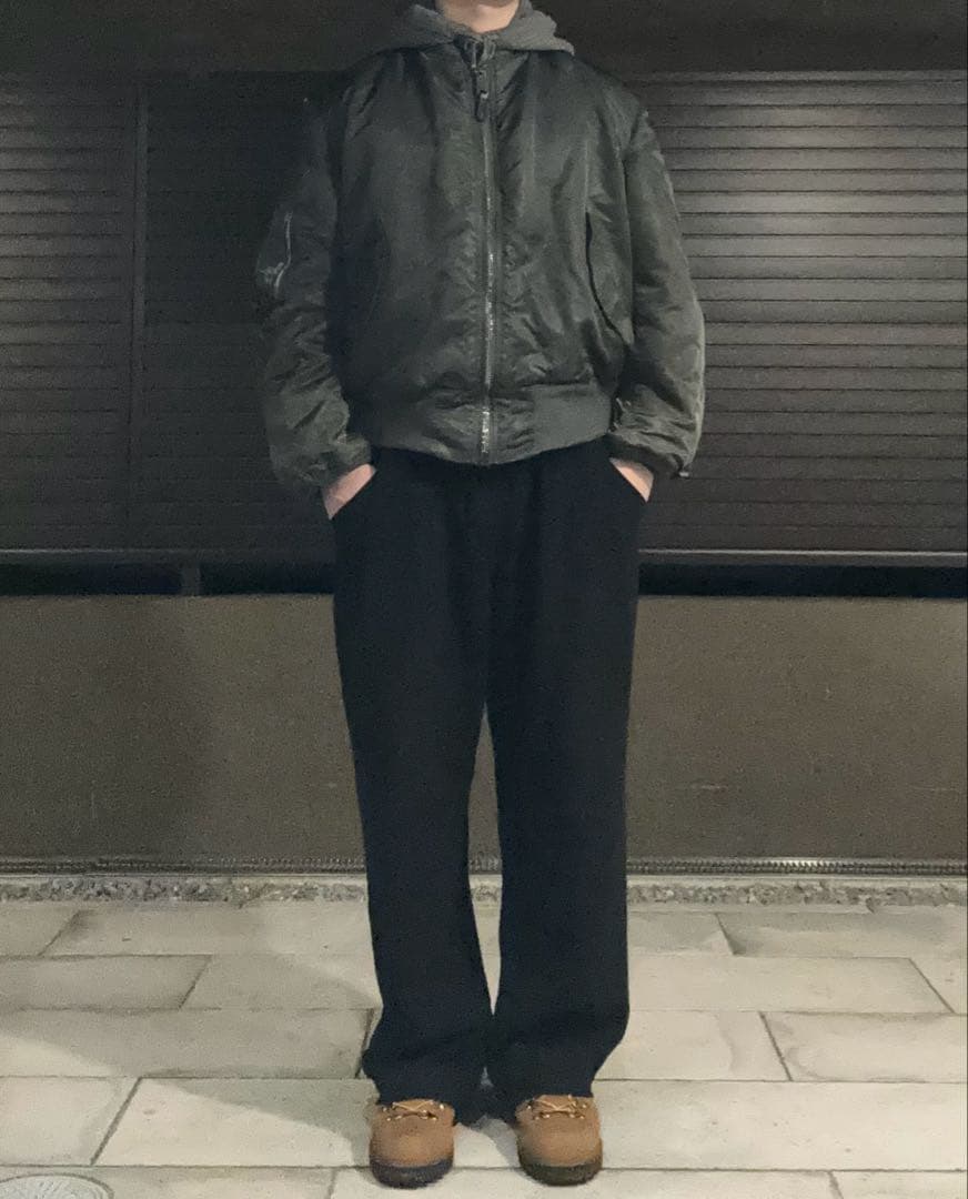 90s ALPHA INDUSTRIES MA-1 USA製 グランドクルー L