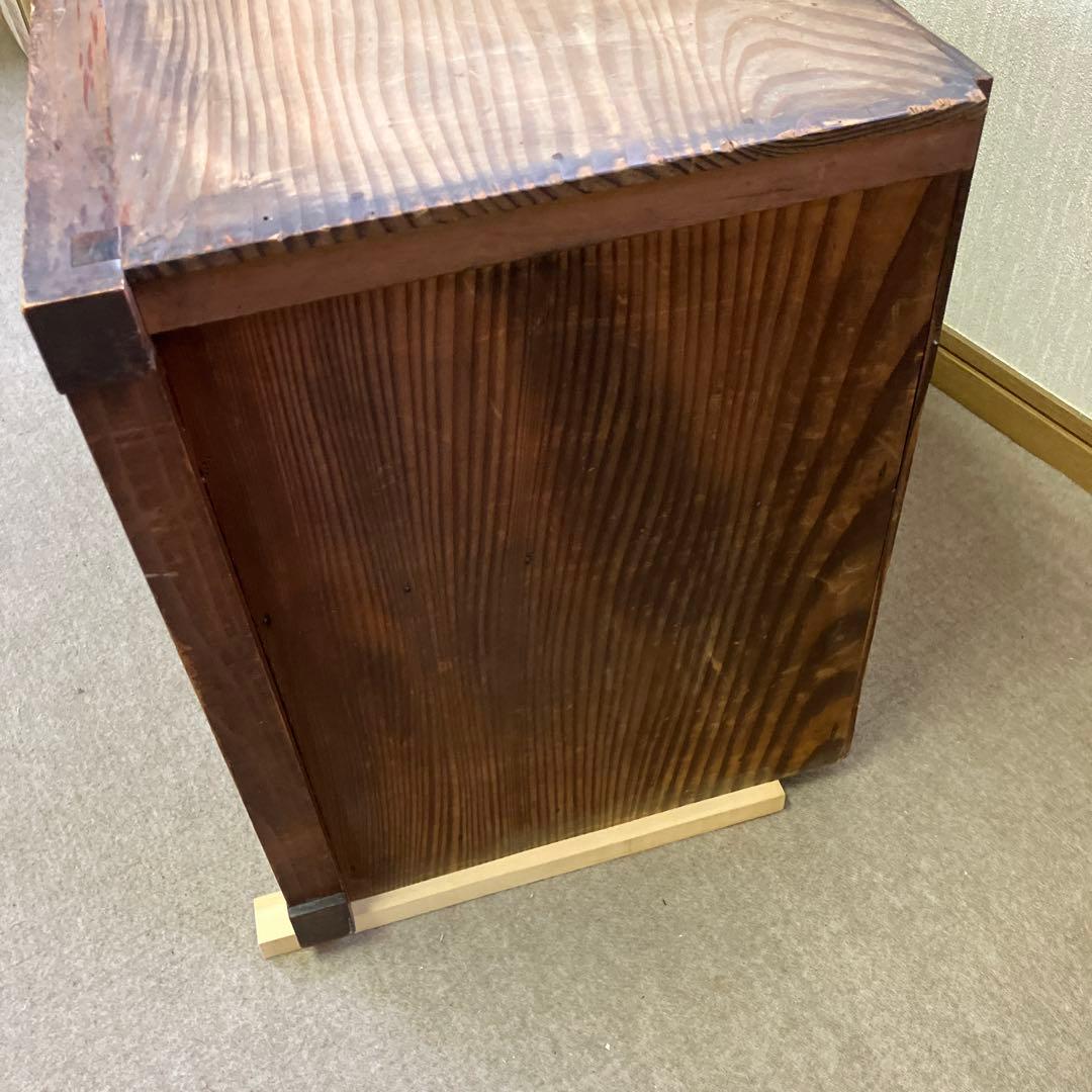 銅の取手金具のレトロなニ段引き出し（ローチェスト）