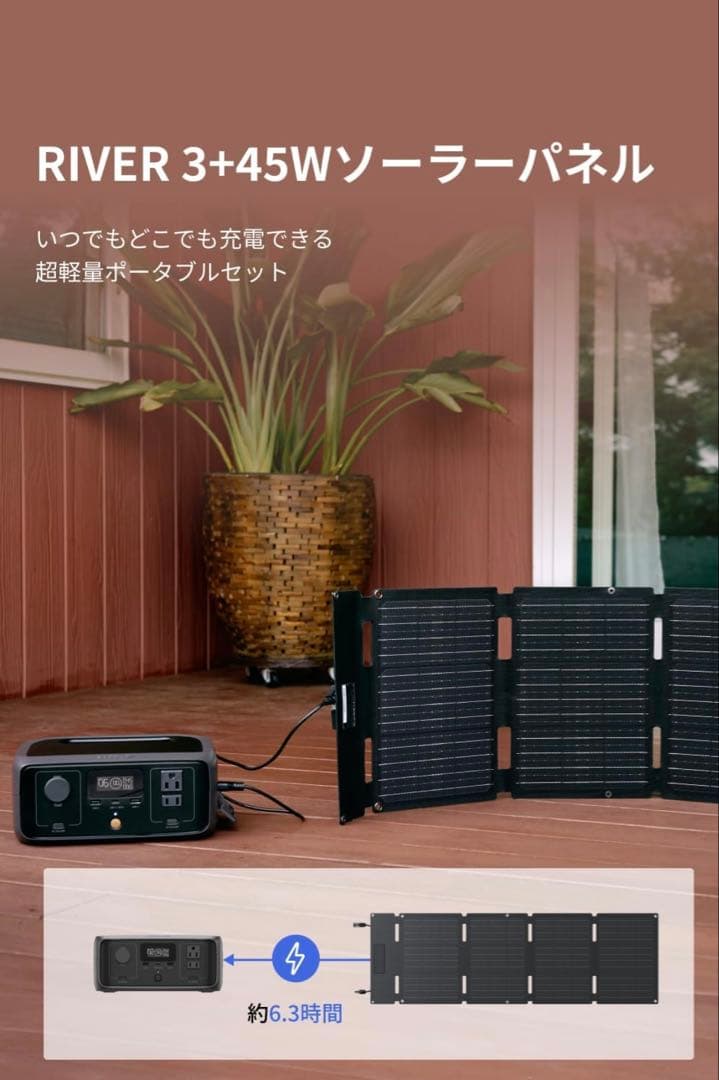 EcoFlow エコフロー 45W ソーラーパネル Type-C