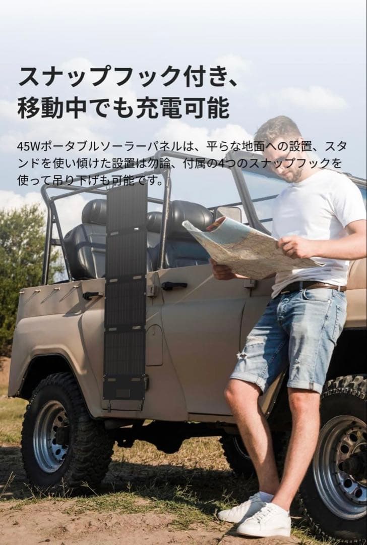 EcoFlow エコフロー 45W ソーラーパネル Type-C