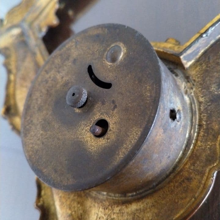 アンティーク⭐︎真鍮製装飾フレーム 時計付き(時計稼働不可)⭐︎オブジェとして